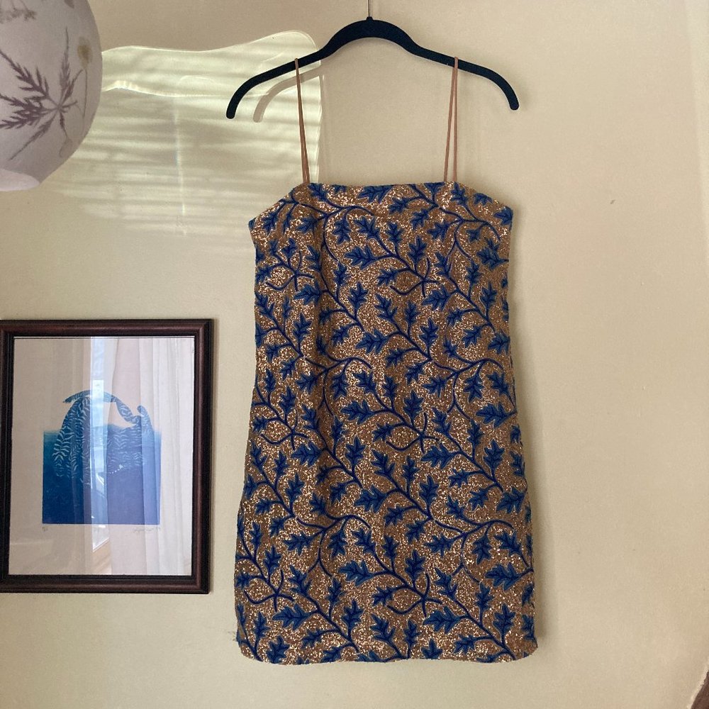 The Odells Anthropologie Gold Dress Small Petite
